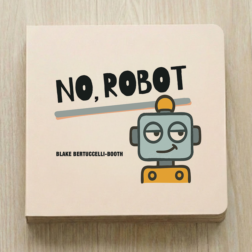 No, Robot Board Book Mockup